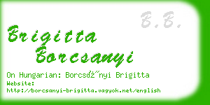 brigitta borcsanyi business card